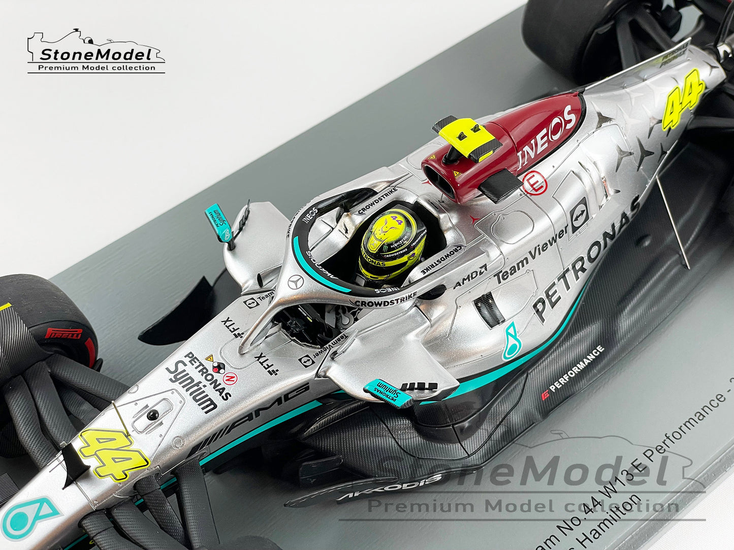 2022 Mercedes F1 W13 #44 Lewis Hamilton Bahrain GP 1st Podium 1:18 Spark 18S745