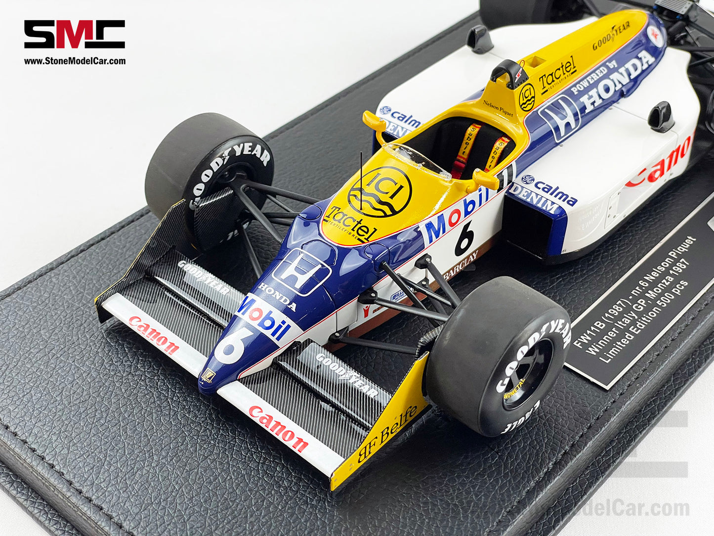 Williams F1 FW11B #6 Nelson Piquet Italy 1987 World Champion 1:18 GP REPLICAS