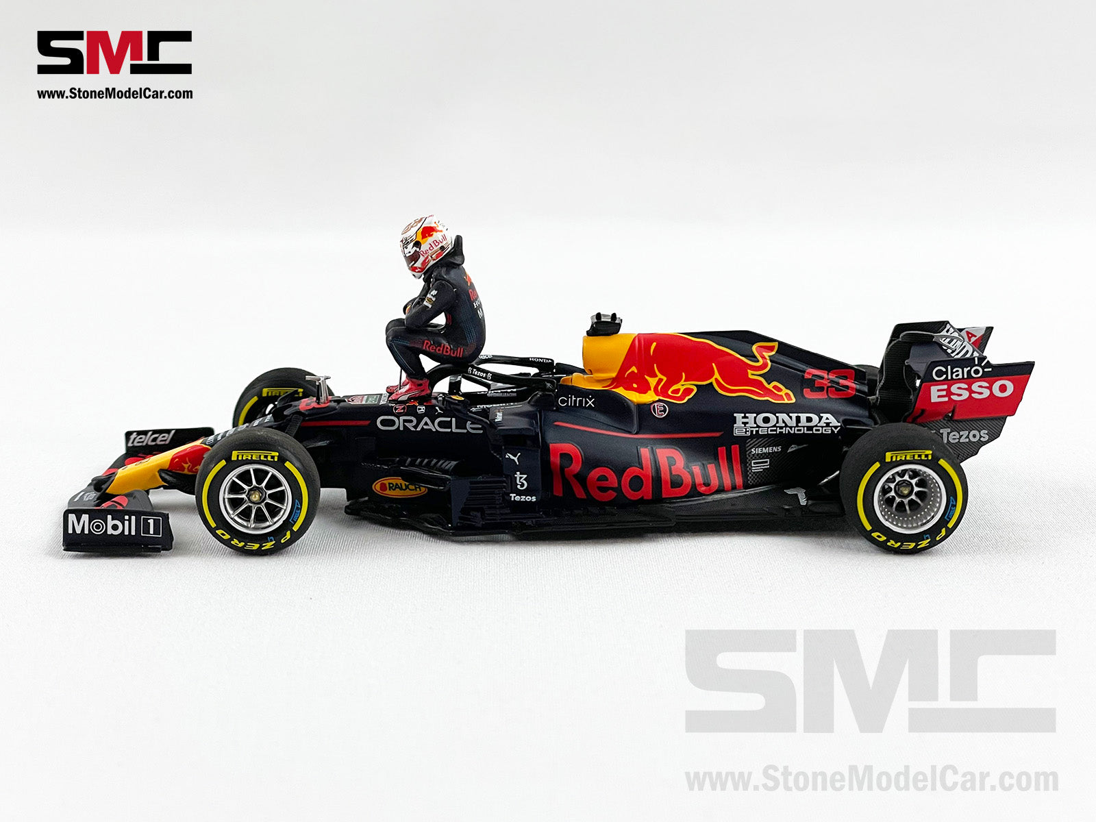 2021 F1 World Champion #33 Max Verstappen Red Bull RB16B French GP 1:43  MINICHAMPS with Figure