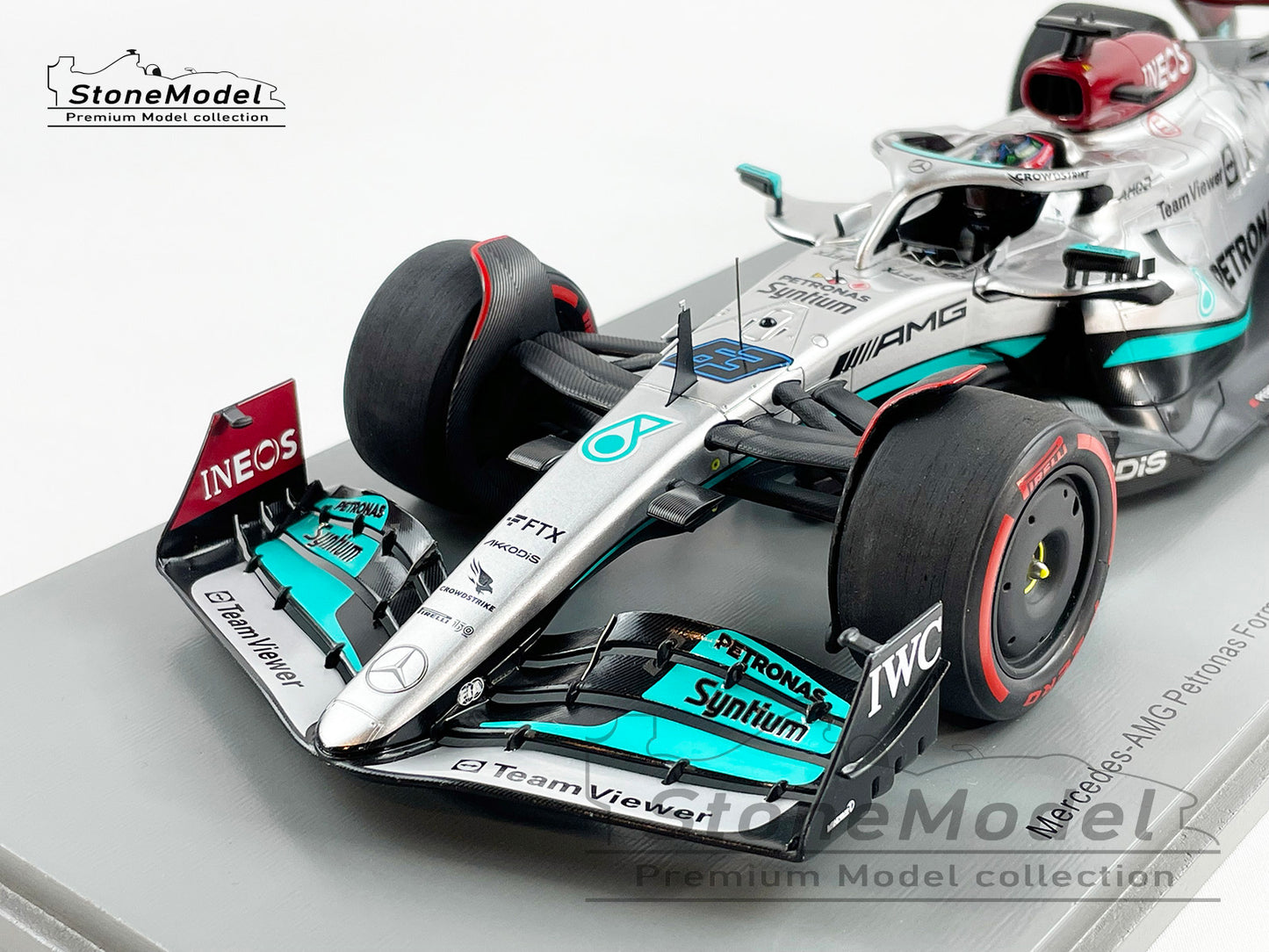 2022 Mercedes F1 W13 #63 George Russell Bahrain 4th 1st Race 1:18 Spark 18S746