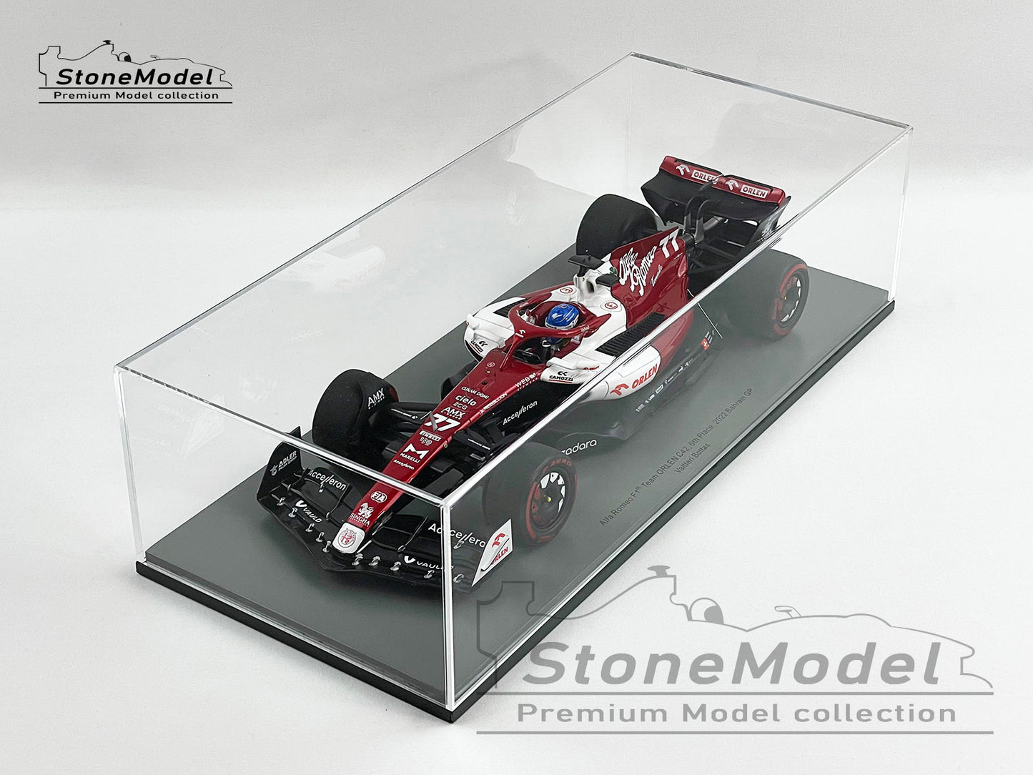 2022 Alfa Romeo Sauber F1 C42 #77 Valtteri Bottas Bahrain 6th 1:18 Spark 18S747