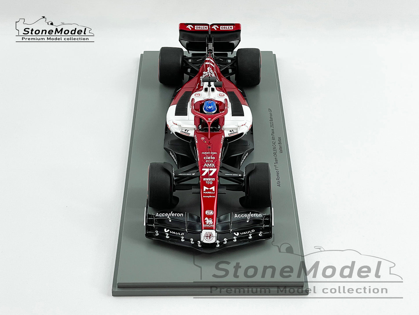 2022 Alfa Romeo Sauber F1 C42 #77 Valtteri Bottas Bahrain 6th 1:18 Spark 18S747