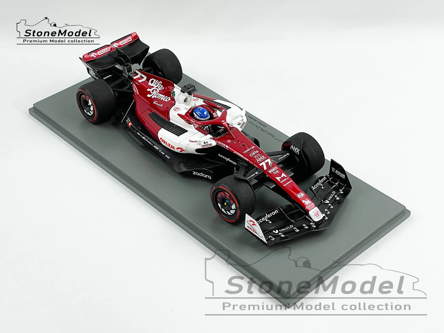 2022 Alfa Romeo Sauber F1 C42 #77 Valtteri Bottas Bahrain 6th 1:18 Spark 18S747