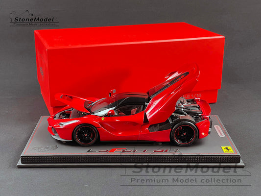 BBR High End Ferrari 1:18 LaFerrari Rosso Corsa 322 Red Diecast Full Open