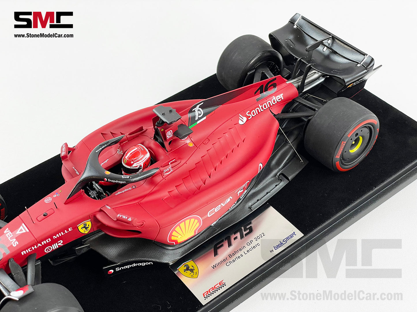 2022 F1 Ferrari F1-75 #16 Charles Leclerc Bahrain Winner 1st Win Looksmart 1:18