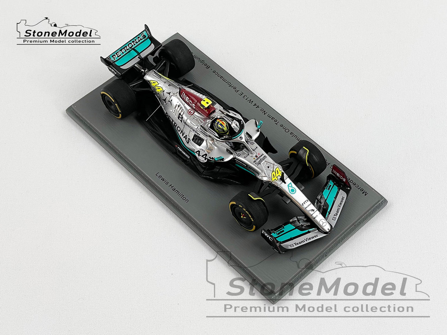 2022 Mercedes F1 W13 #44 Lewis Hamilton Belgium Special Livery 1:43 Spark S8545