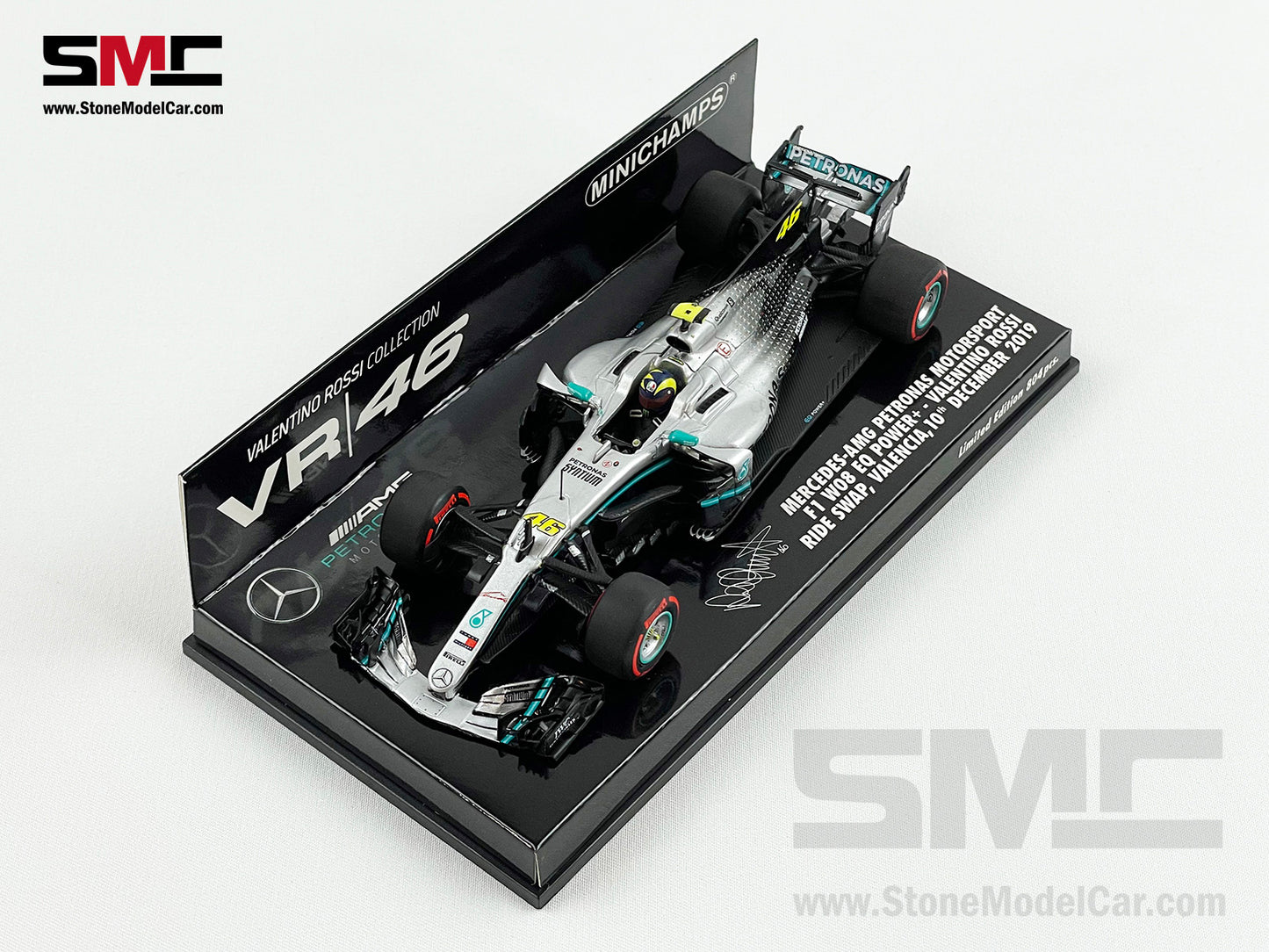 Mercedes F1 2017 W08 #46 Valentino Rossi 2019 Ride Swap Hamilton 1:43 MINICHAMPS