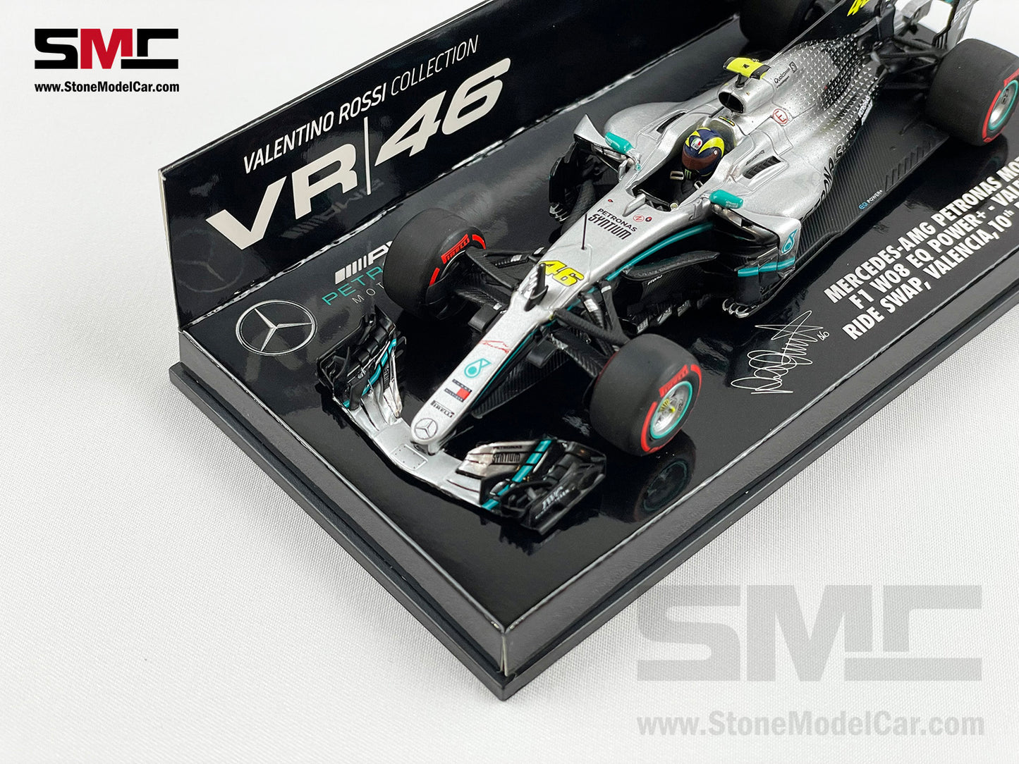 Mercedes F1 2017 W08 #46 Valentino Rossi 2019 Ride Swap Hamilton 1:43 MINICHAMPS