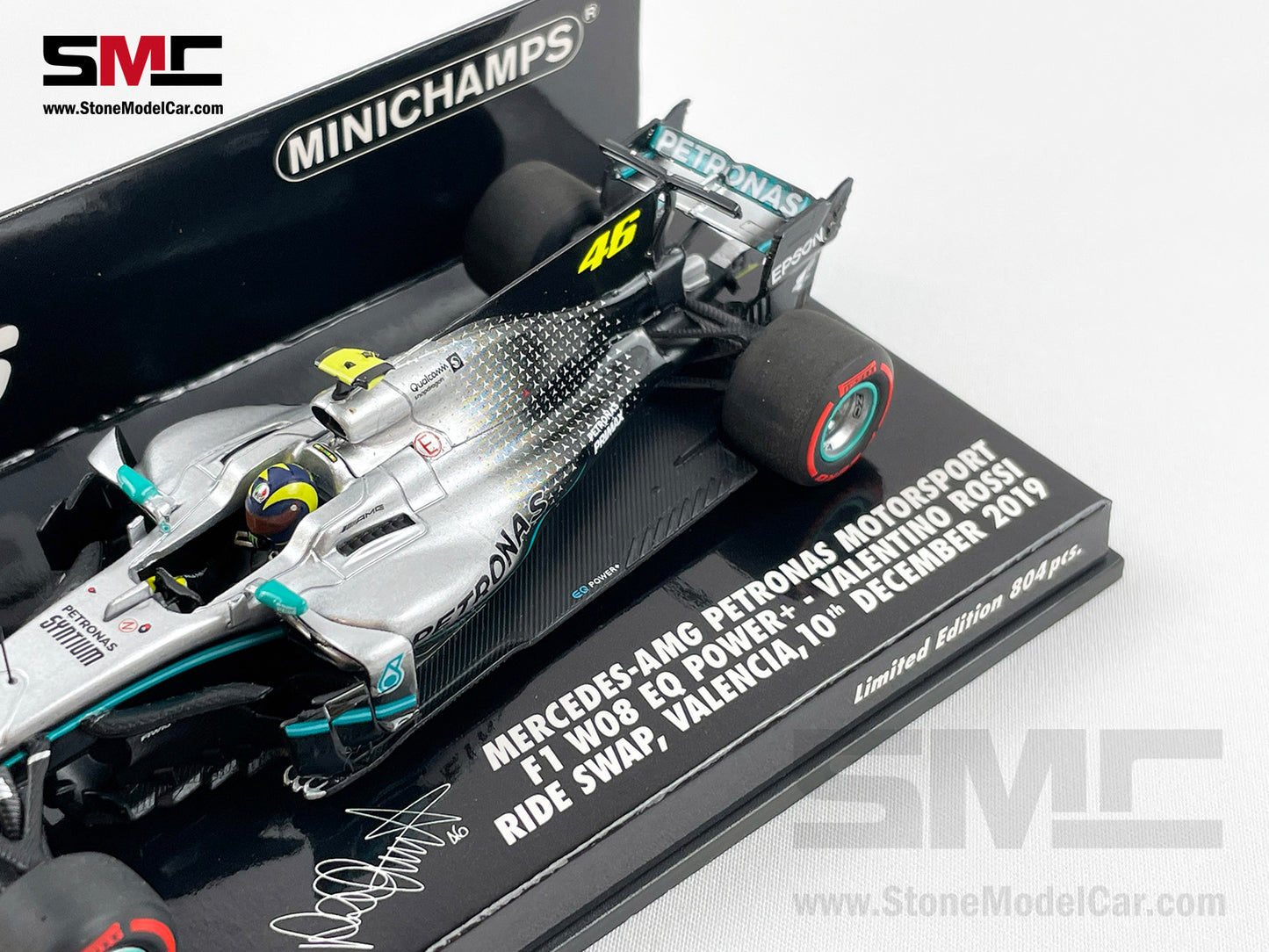 Mercedes F1 2017 W08 #46 Valentino Rossi 2019 Ride Swap Hamilton 1:43 MINICHAMPS