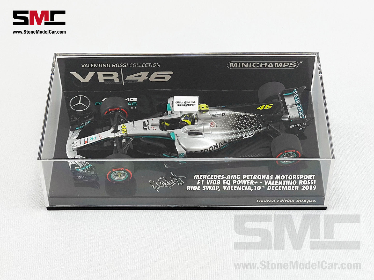 Mercedes F1 2017 W08 #46 Valentino Rossi 2019 Ride Swap Hamilton 1:43 MINICHAMPS