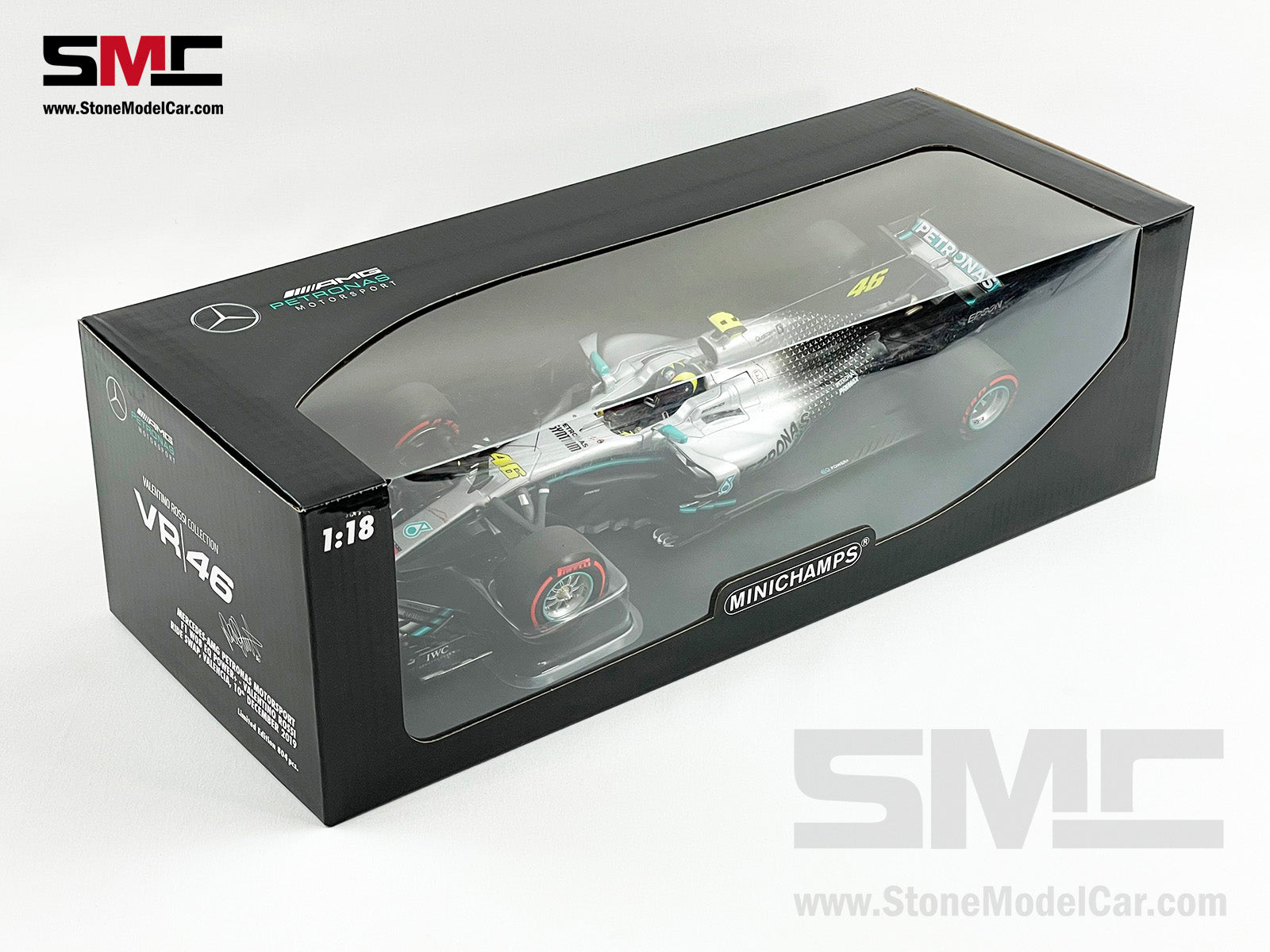 Mercedes F1 2017 W08 #46 Valentino Rossi 2019 Ride Swap Hamilton 1:18  MINICHAMPS