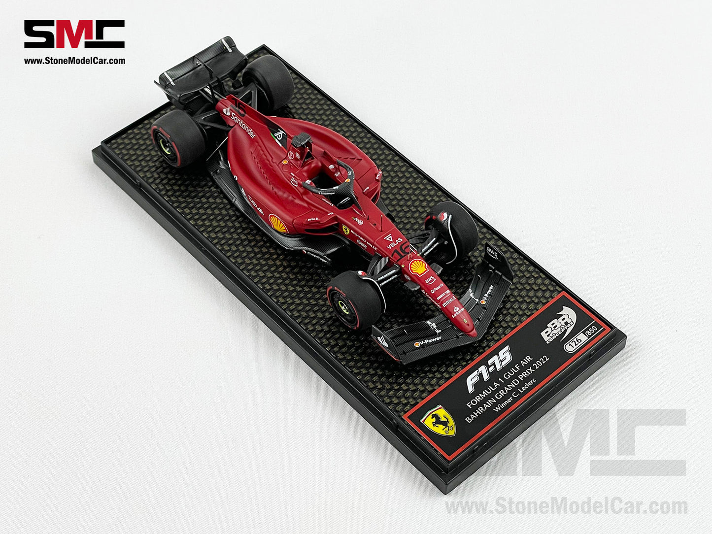 2022 F1 Ferrari F1-75 #16 Charles Leclerc Bahrain GP Winner 1st Win BBR 1:43