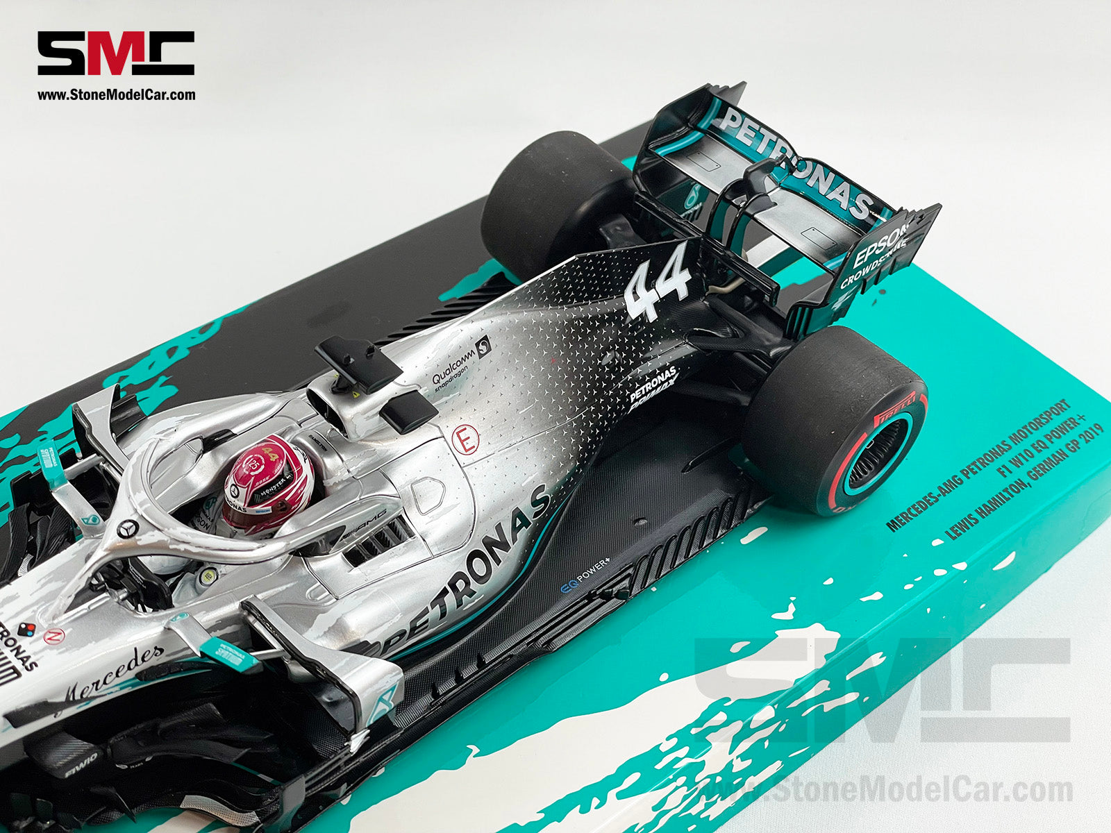 2019 World Champion Mercedes AMG F1 W10 #44 Lewis Hamilton German GP 1:18  MINICHAMPS Gift Box