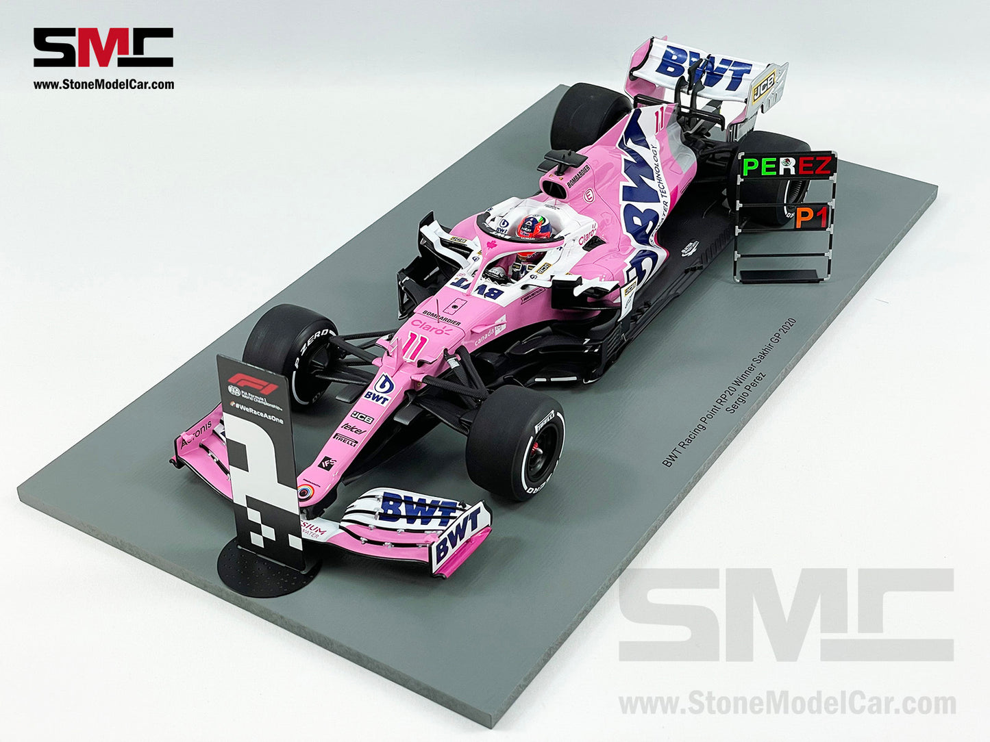 BWT Racing Point RP20 # 11 Sergio Perez Sakhir GP 2020 1st Win of F1 1:18 Spark