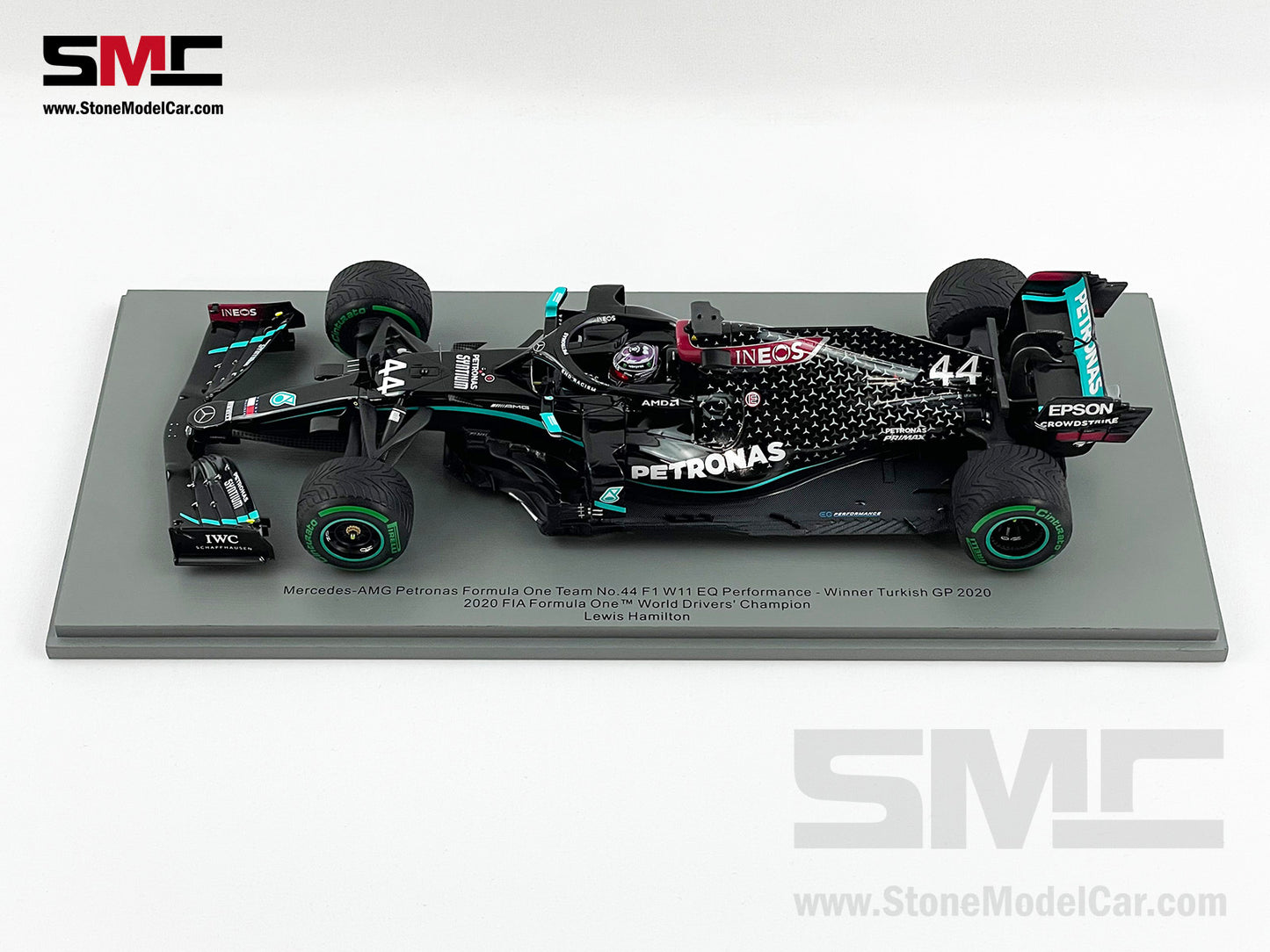 2020 7x World Champion Mercedes F1 W11 #44 Lewis Hamilton Turkey GP 1:18 Spark