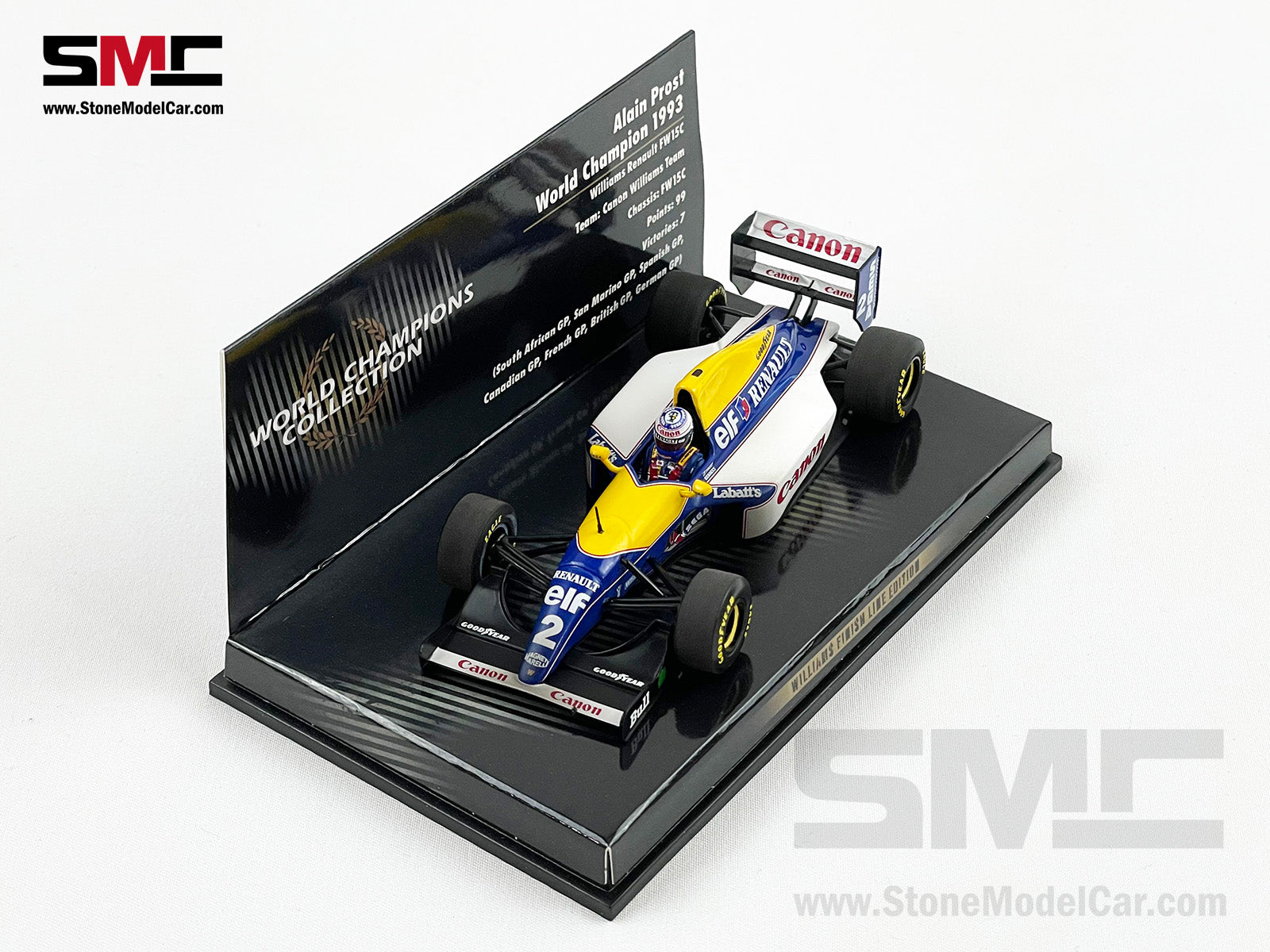 Williams F1 FW15C #2 Alain Prost 1993 World Champion 1:43 