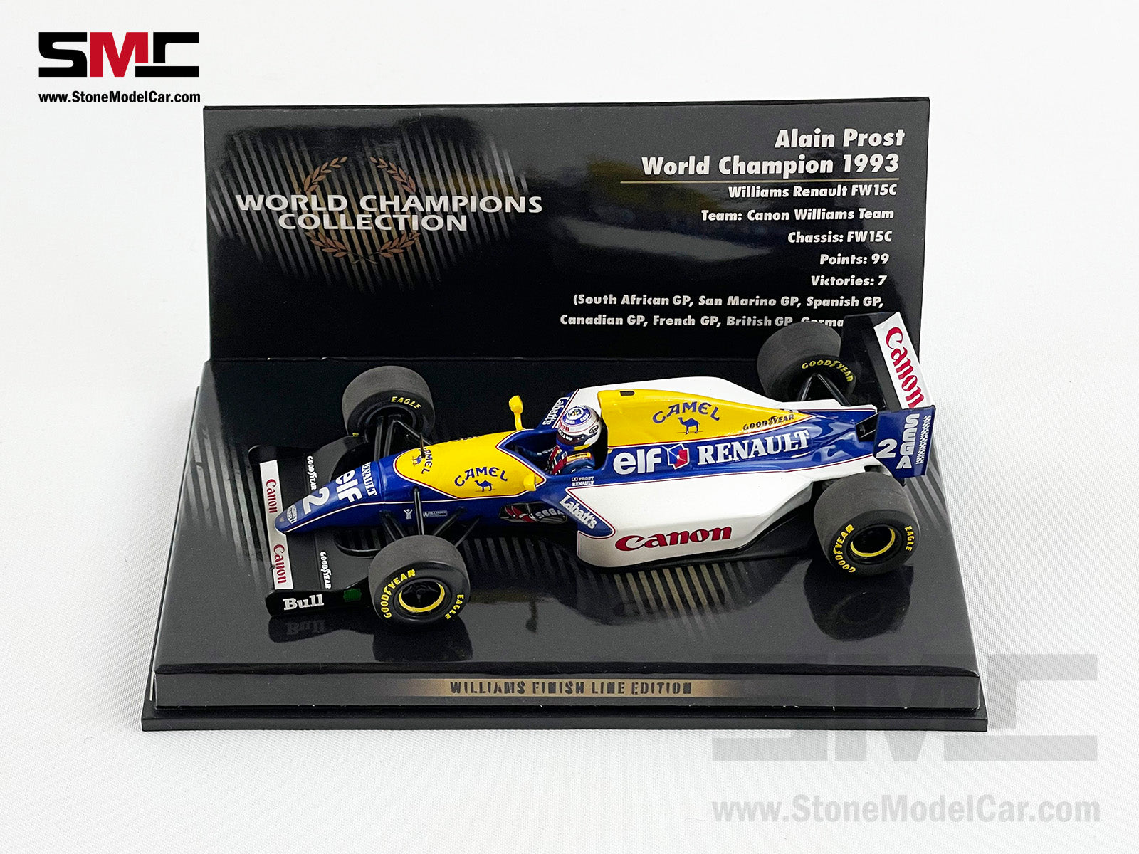 Williams F1 FW15C #2 Alain Prost 1993 World Champion 1:43 