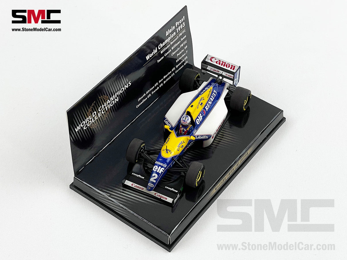 Williams F1 FW15C #2 Alain Prost 1993 World Champion 1:43 MINICHAMPS w ...