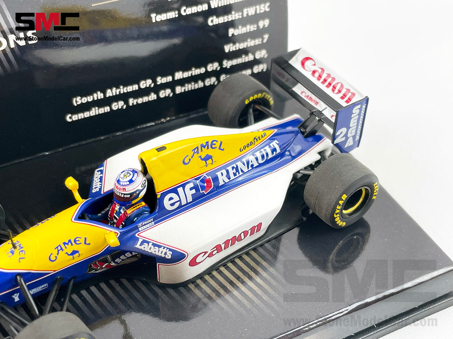 Williams F1 FW15C #2 Alain Prost 1993 World Champion 1:43 MINICHAMPS with CAMEL Decal