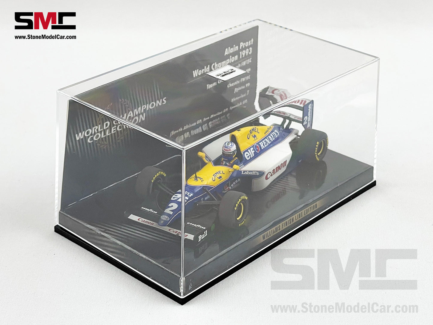 Williams F1 FW15C #2 Alain Prost 1993 World Champion 1:43 MINICHAMPS with CAMEL Decal