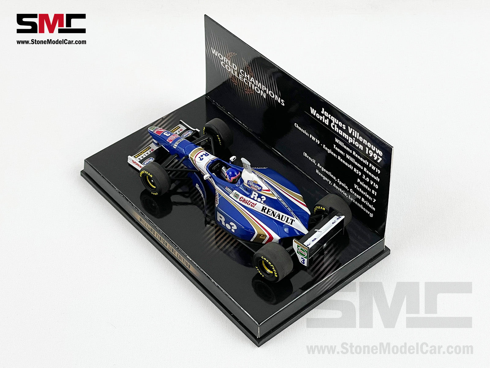 Williams F1 FW19 #3 Jacques Villeneuve 1997 World Champion 1:43 MINICHAMPS