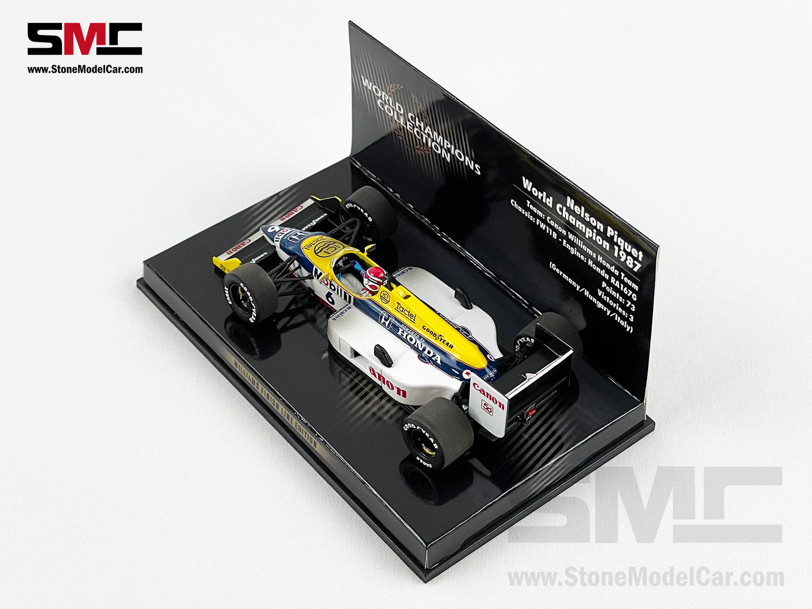 Williams F1 FW11B #6 Nelson Piquet Italy 1987 World Champion 1:43 MINICHAMPS