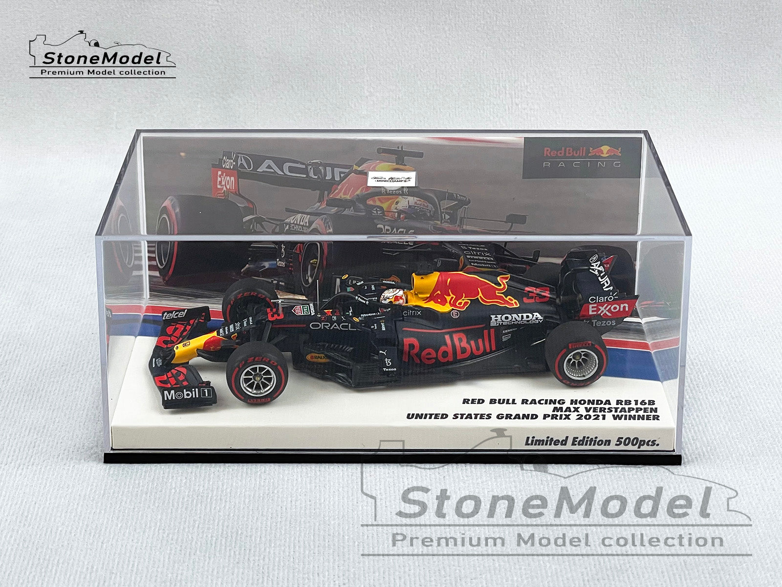 2021 F1 World Champion Max Verstappen #33 Red Bull Acura RB16B US GP 1 ...