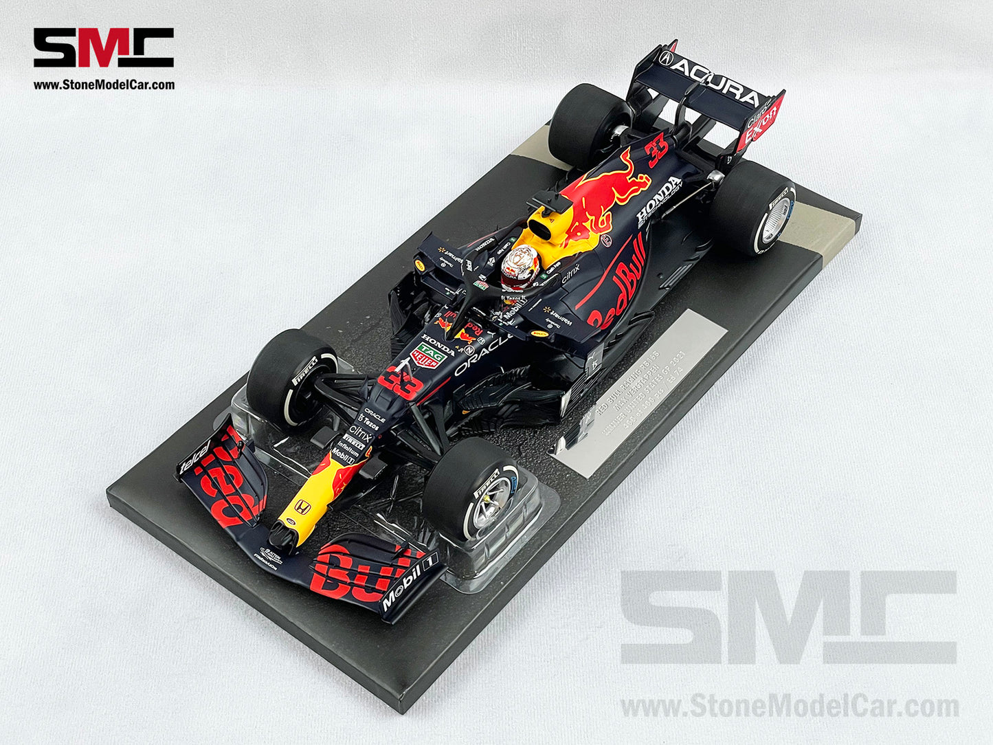 2021 F1 World Champion #33 Max Verstappen Red Bull RB16B US GP Acura 1:18 MINICHAMPS