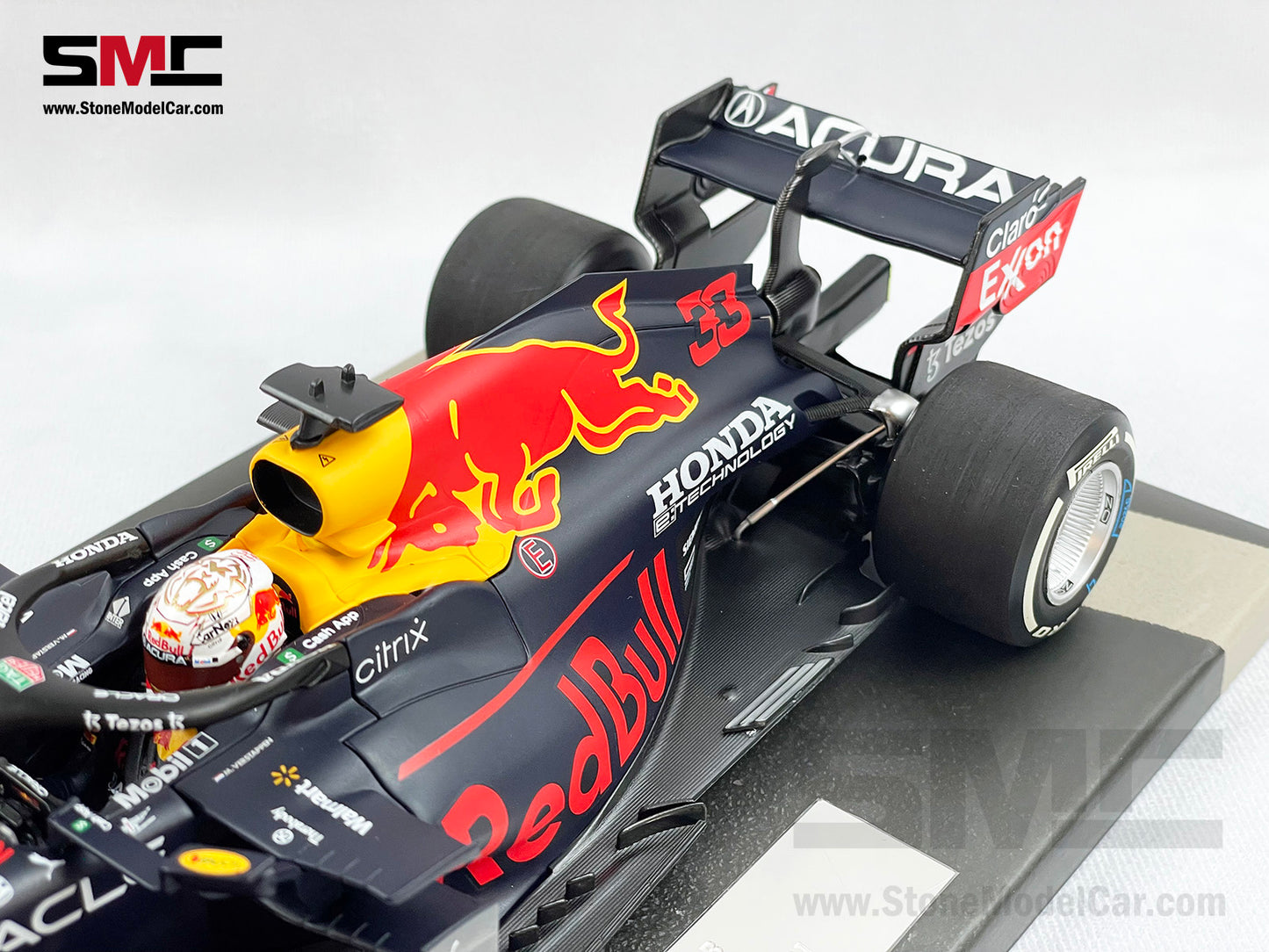 2021 F1 World Champion #33 Max Verstappen Red Bull RB16B US GP Acura 1:18 MINICHAMPS