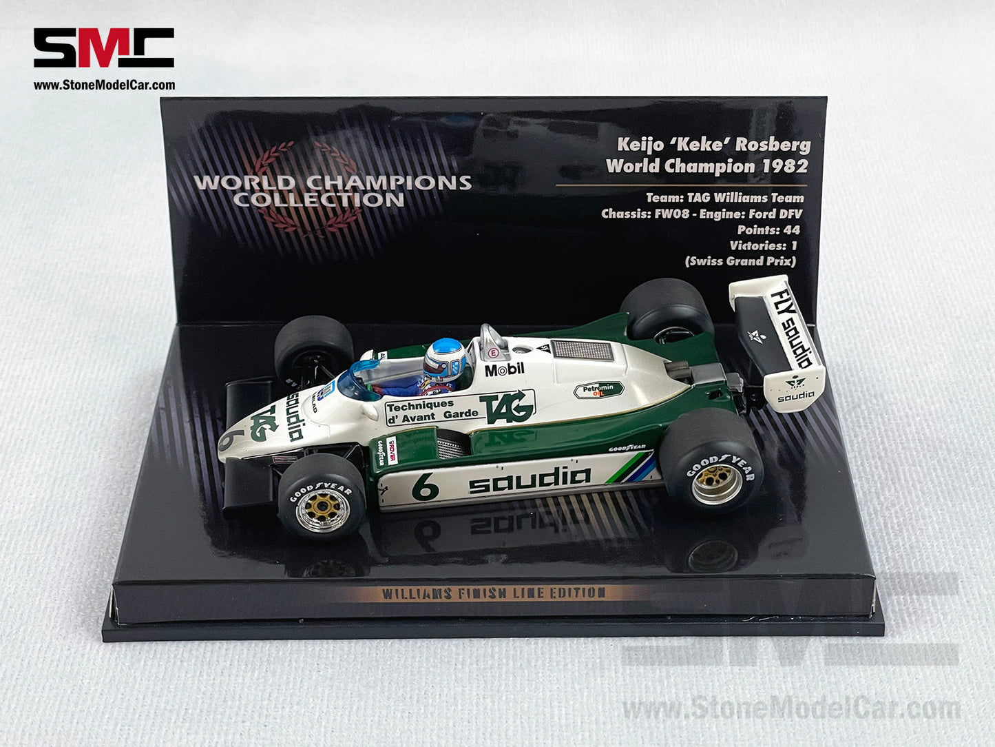 Williams F1 FW08 #6 Keke Rosberg Swiss GP 1982 World Champion 1:43 MINICHAMPS