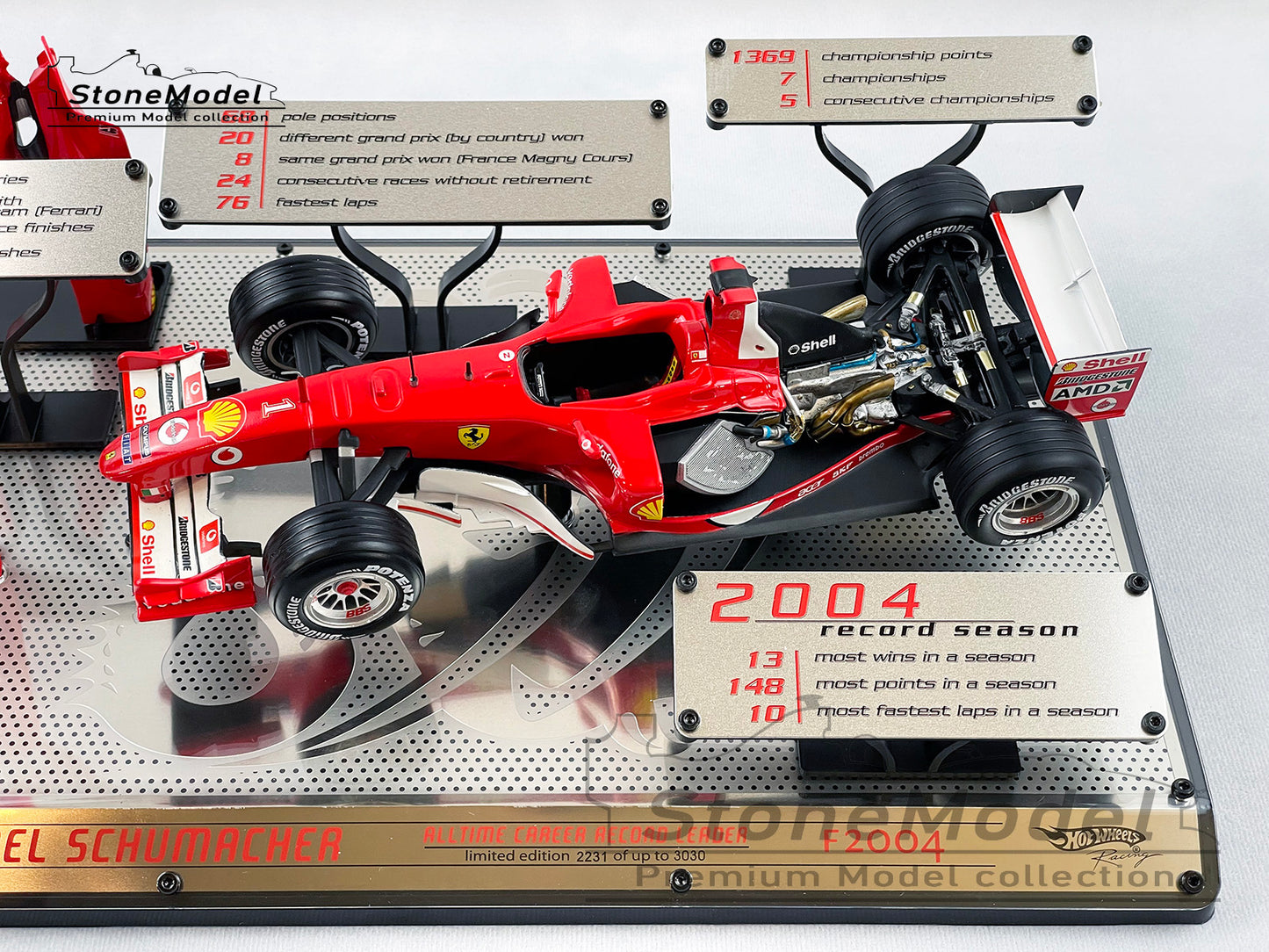 Ferrari F1 F2004 Michael Schumacher ALL TIME CAREER RECORDS 2004 Hot Wheels 1:18 Sealed