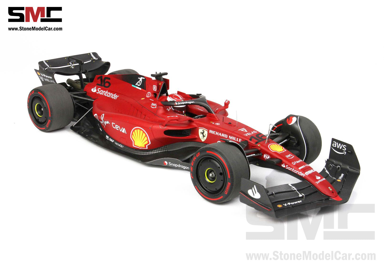 2022 F1 Ferrari F1-75 #16 Charles Leclerc Bahrain GP Winner 1st Win BBR 1:18